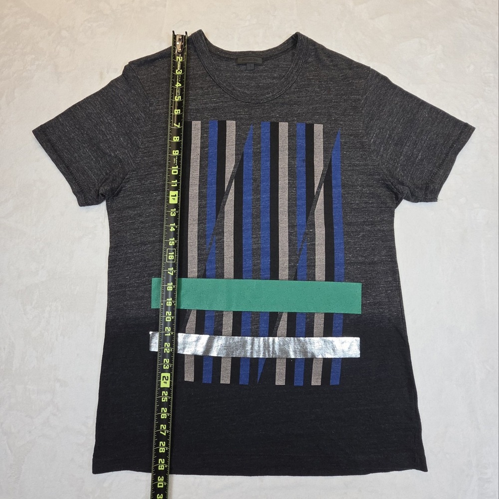 RICHARD CHAI Mens Large‎ Melange Gray Screen Print T-Shirt Art To Wear Ombre - Picture 8 of 9